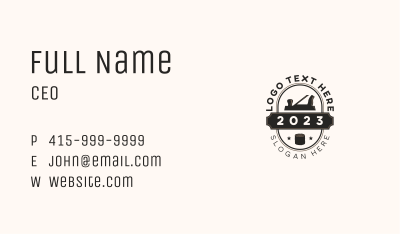 Hand Planer Carpentry Business Card Image Preview