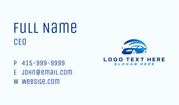 Car Splash Clean Business Card Design Image Preview