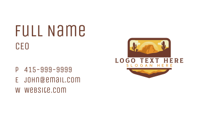 Wild West Desert Adventure Business Card Image Preview