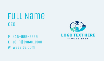 Spray Squeegee Natural Clean Business Card Image Preview