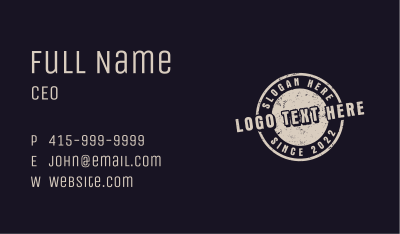 Circle Grunge Stamp Business Card Image Preview