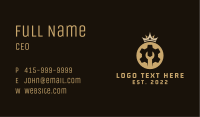 Mechanical Wrench Gear Crown Business Card Image Preview