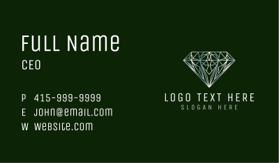 Shiny Diamond Jewelry Business Card