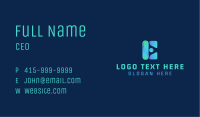 Gradient Tech Letter E  Business Card Image Preview