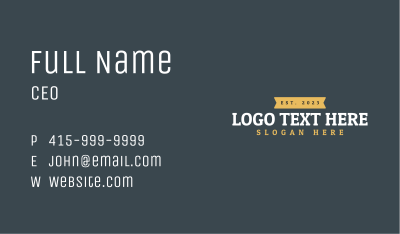 Masculine Branding Wordmark Business Card Image Preview