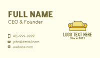 Yellow Sofa Couch Business Card Design