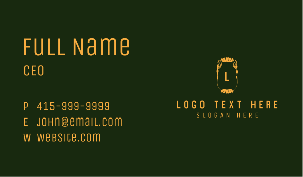 Ornate Jewelry Letter Business Card Design Image Preview