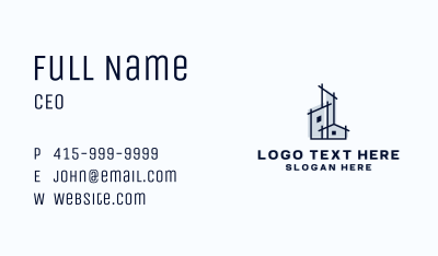 Architectural House Construction Business Card Image Preview