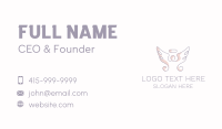 Angel Wings Line Art Business Card Design