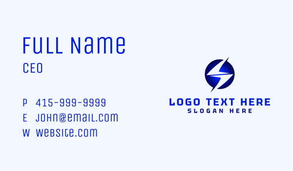 Lightning Letter S Business Card Design Image Preview