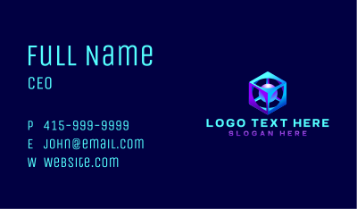 Data Cube Artificial Intelligence Business Card Image Preview