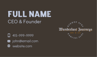 Western Tattoo Wordmark Business Card Image Preview