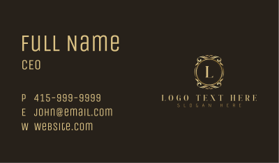 Floral Classic Ornament Business Card Image Preview