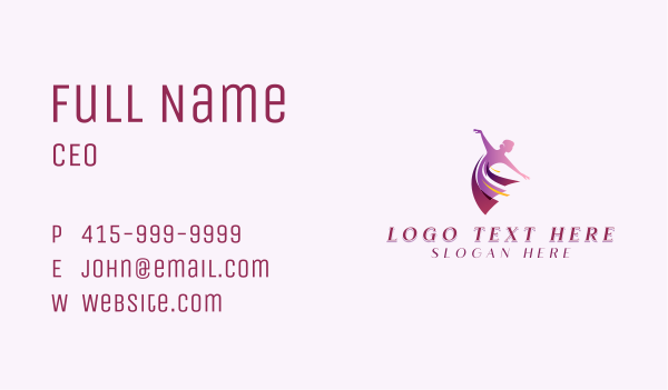 Dancing Woman Performer Business Card Design Image Preview