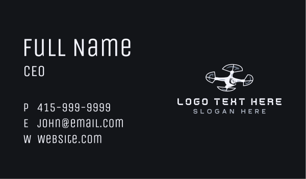 Drone Aerial Surveillance Business Card Design Image Preview