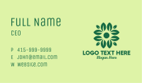 Green Flower Leaf Business Card Image Preview