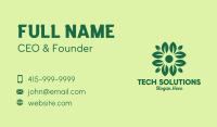 Green Flower Leaf Business Card Image Preview