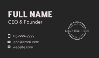 Rustic Bistro Restaurant Wordmark Business Card Preview