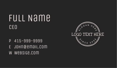 Rustic Bistro Restaurant Wordmark Business Card Image Preview