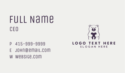 Bear Dental Tooth Business Card Image Preview