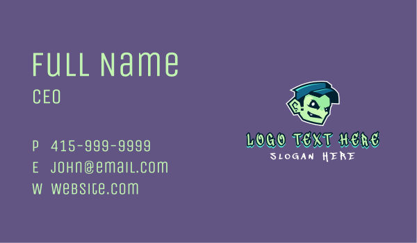 Evil Gaming Man Business Card Design Image Preview