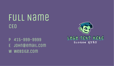 Evil Gaming Man Business Card Image Preview