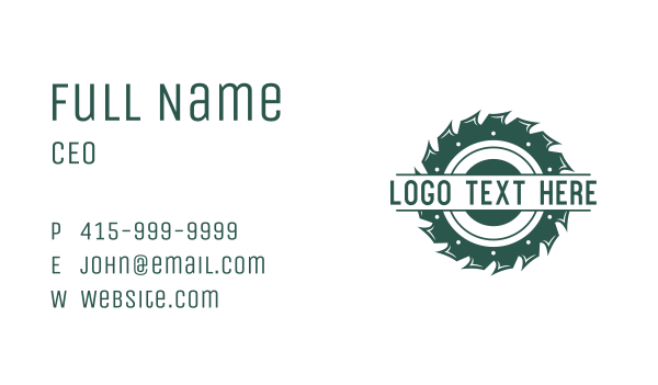 Carpentry Saw Badge Business Card Design Image Preview