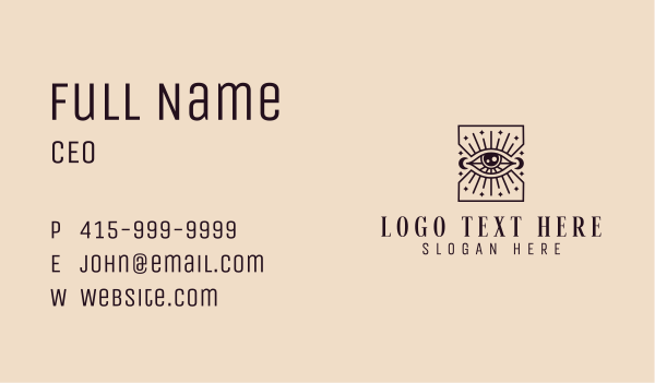 Spiritual Mystic Eye Business Card Design Image Preview