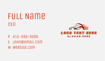 Fast Super Car  Business Card Image Preview