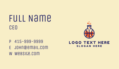 Basketball Lab Flask Business Card