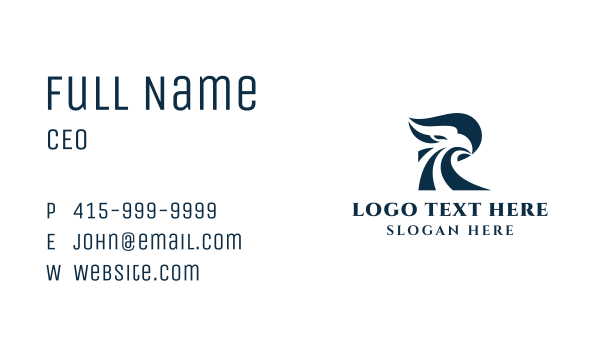 Generic Blue Bird Letter Business Card Design Image Preview