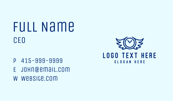 Clock Wings Business Card Design Image Preview