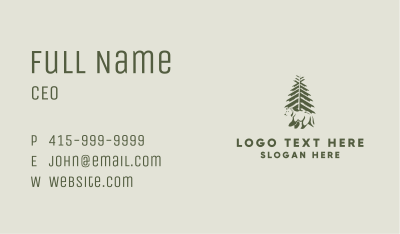 Wild Bear Forest Business Card Image Preview