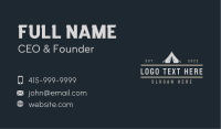 Tent Camping Gear Business Card Image Preview