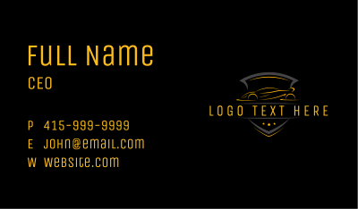 Sports Car Badge Business Card Image Preview