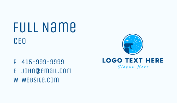 Sanitation Cleaning Sprayer  Business Card Design Image Preview