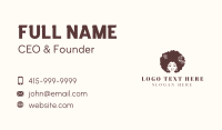 Afro Woman Hairdresser Business Card Image Preview