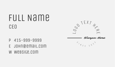 Classic Studio Wordmark Business Card Image Preview