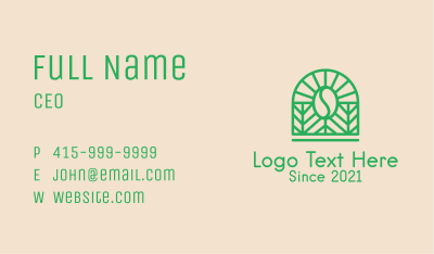 Green Coffee Farm Business Card Image Preview