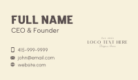 Minimalist Elegant Wordmark Business Card Design