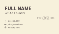 Minimalist Elegant Wordmark Business Card Image Preview