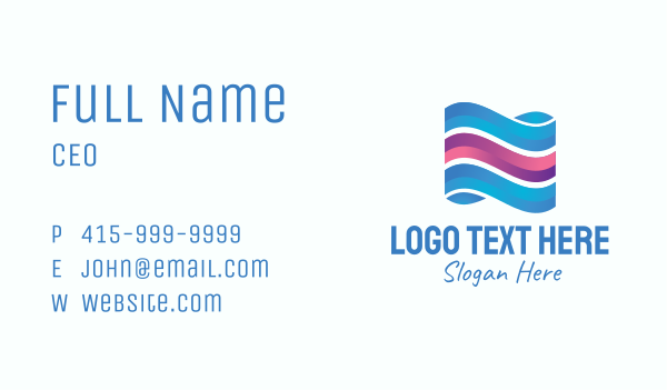 Banner Waves Business Card Design Image Preview