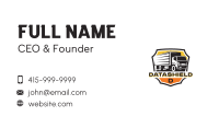 Box Truck Delivery Shield Business Card Image Preview