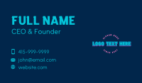 Gaming Glow Wordmark Business Card Image Preview