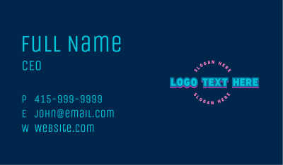 Gaming Glow Wordmark Business Card Image Preview