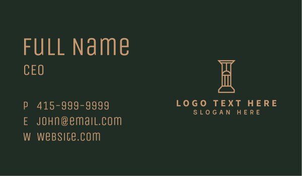 Column Law Firm Pillar Business Card Design Image Preview