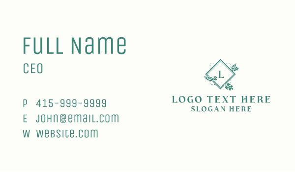 Floral Garden Boutique Business Card Design Image Preview