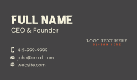 Quirky Business Wordmark Business Card Image Preview