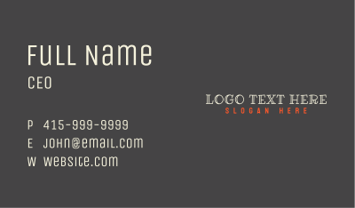 Quirky Business Wordmark Business Card Image Preview