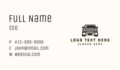 Offroad SUV Car Business Card Image Preview